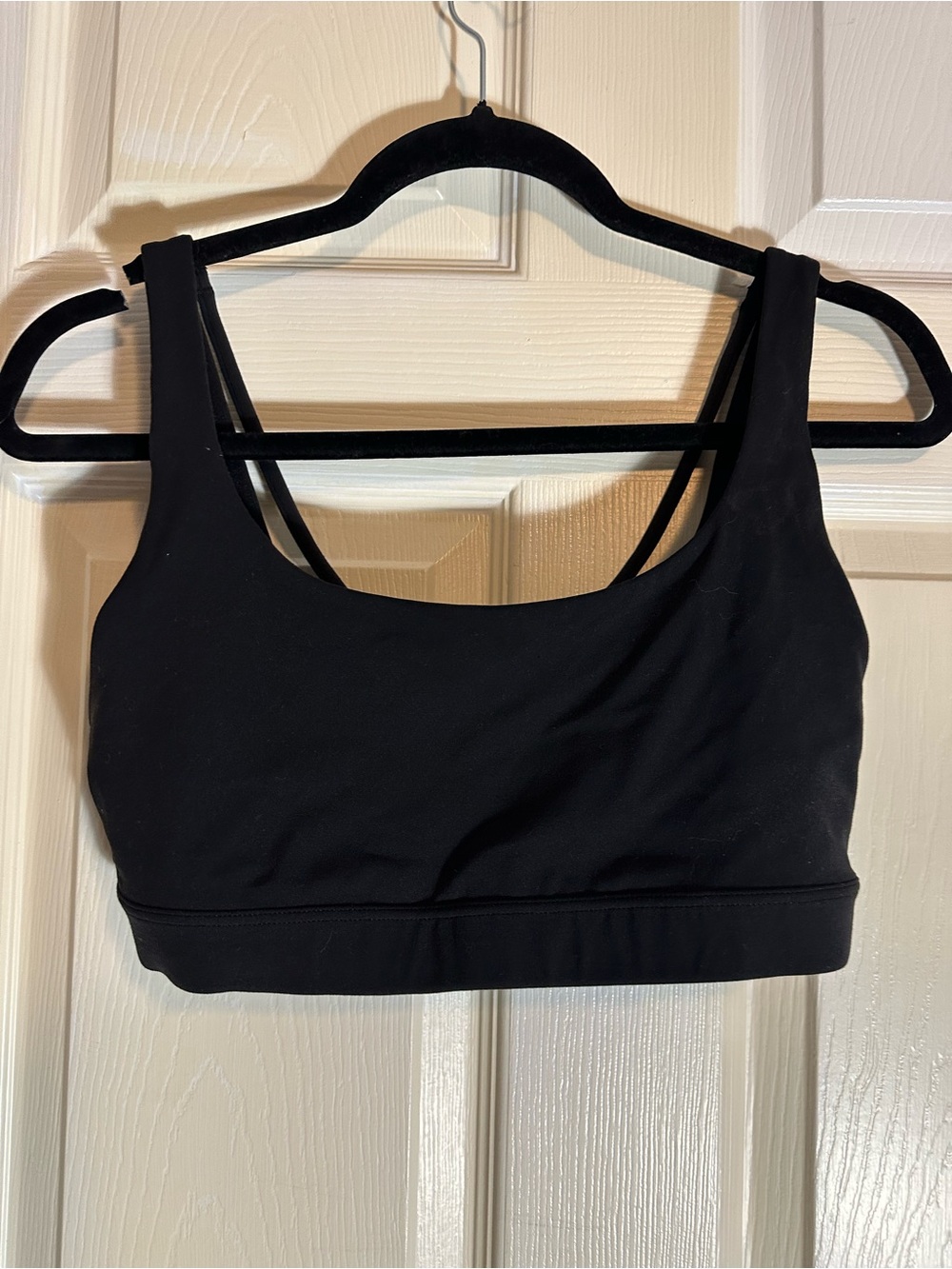 Athleta Black Scoop Neck Sports Bra